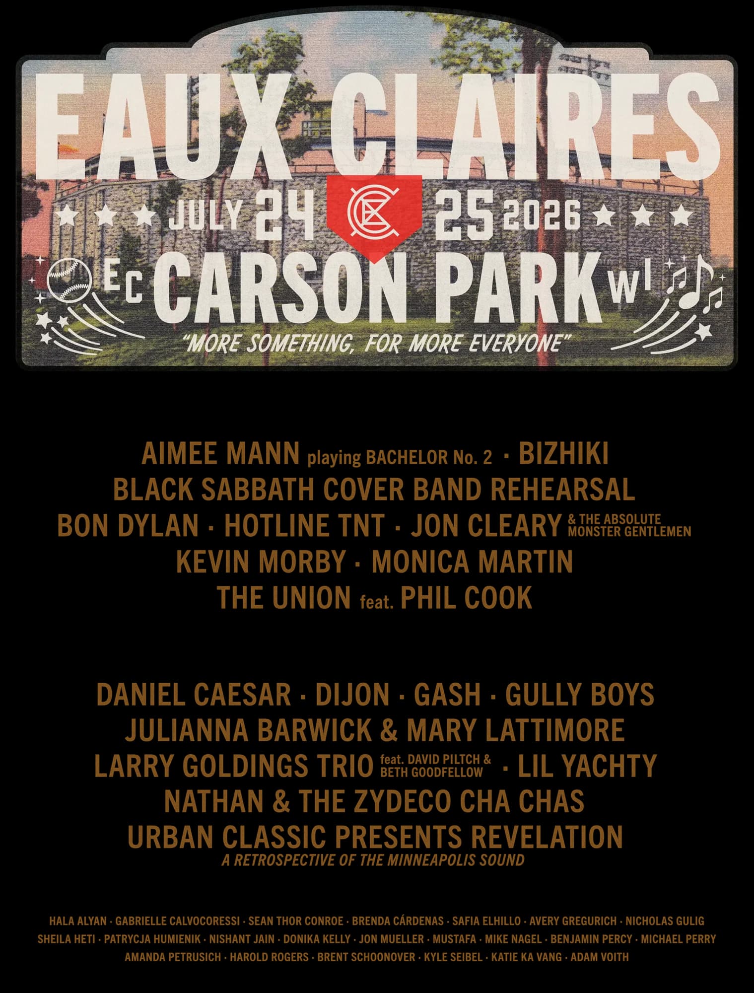 Eaux Claires 2026 official poster