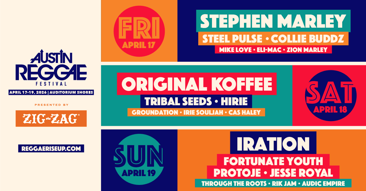 Austin Reggae Festival 2026 official poster
