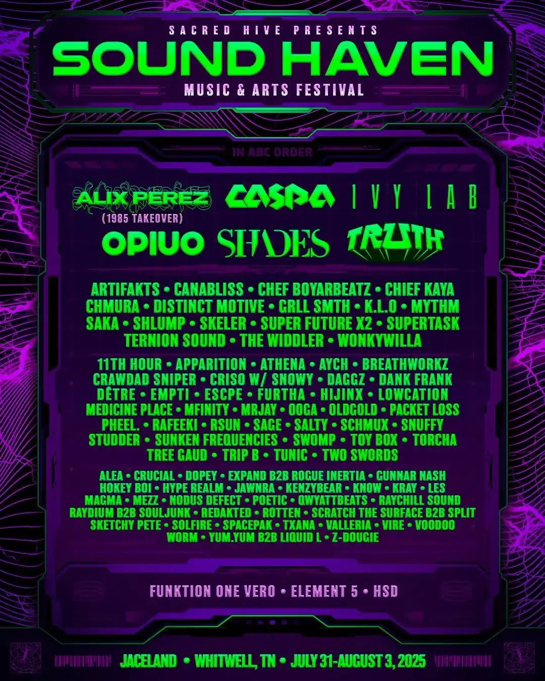 Sound Haven Music Festival 2026 official poster