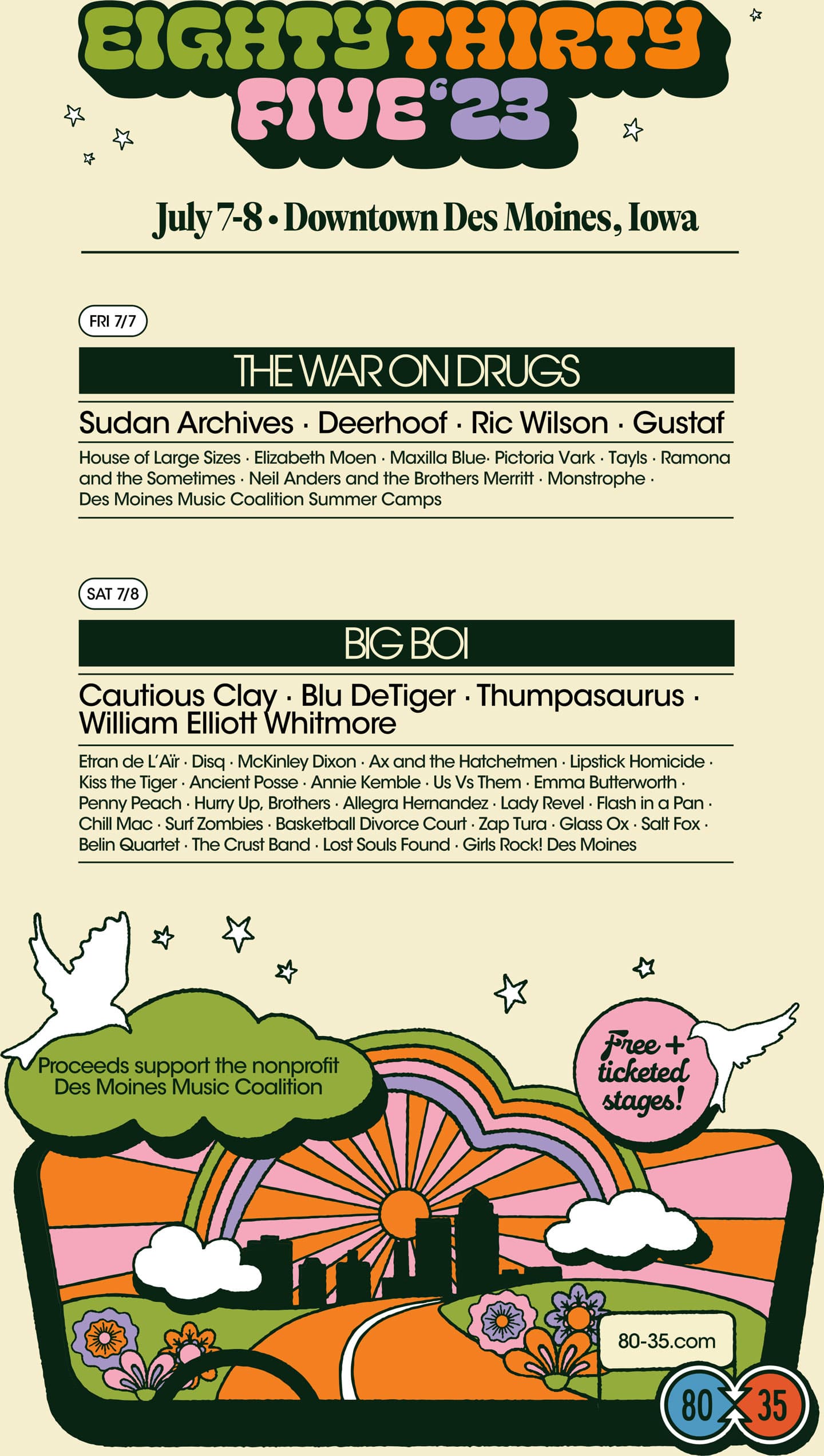 80/35 Music Festival 2026 official poster