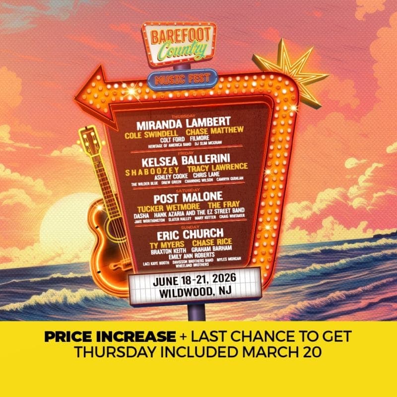 Barefoot Country Music Fest 2026 official poster