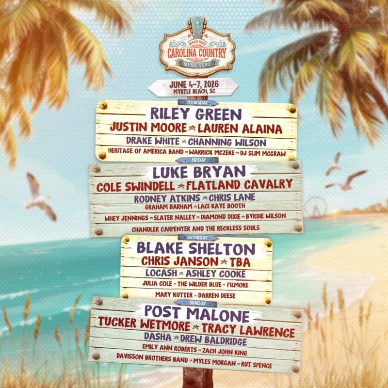 Carolina Country Music Fest 2026 official poster