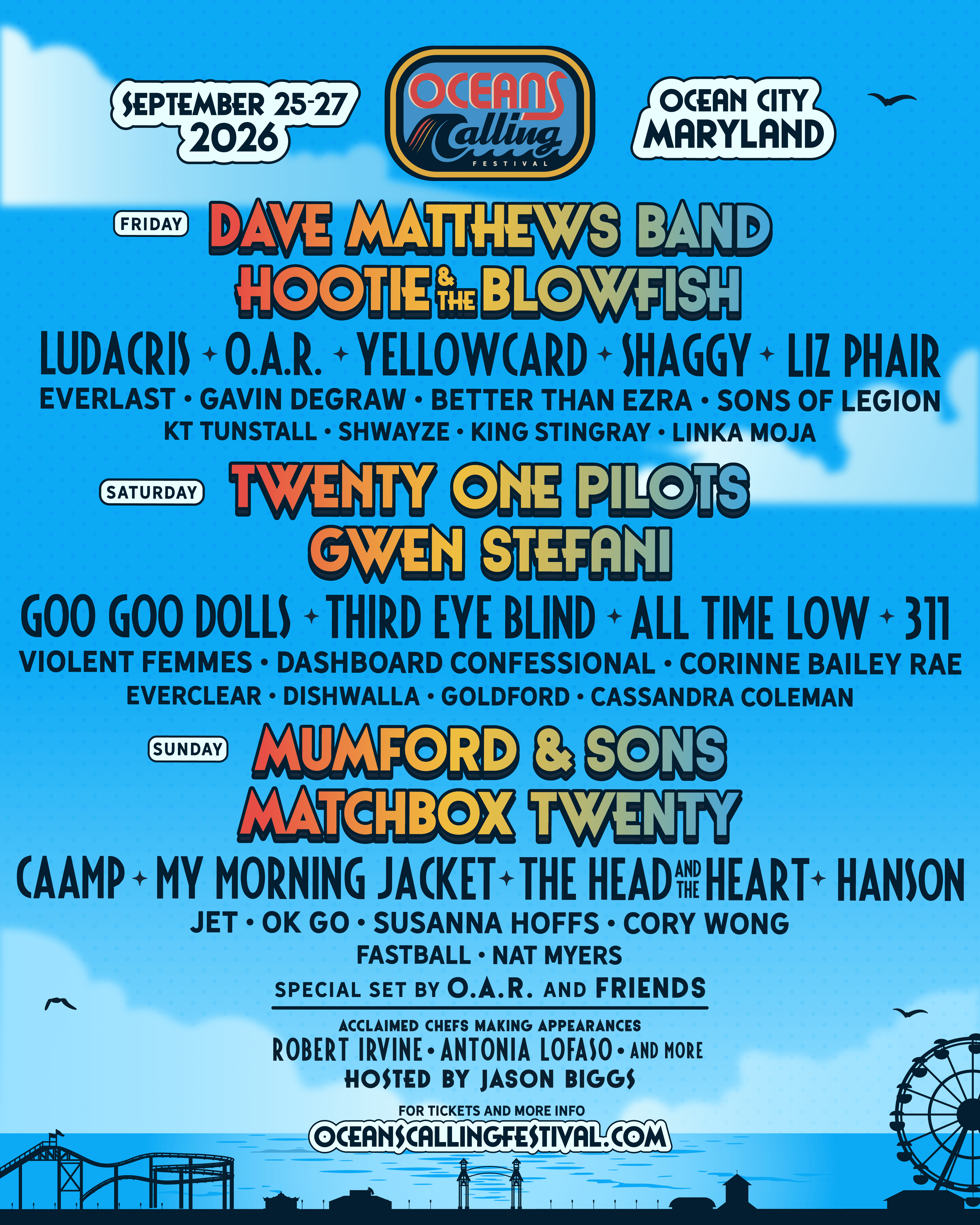 Oceans Calling Festival 2026 official poster