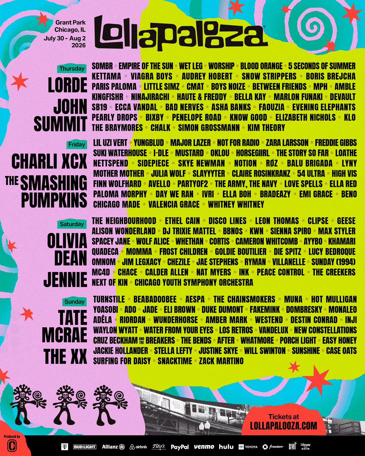 Lollapalooza 2026 official poster