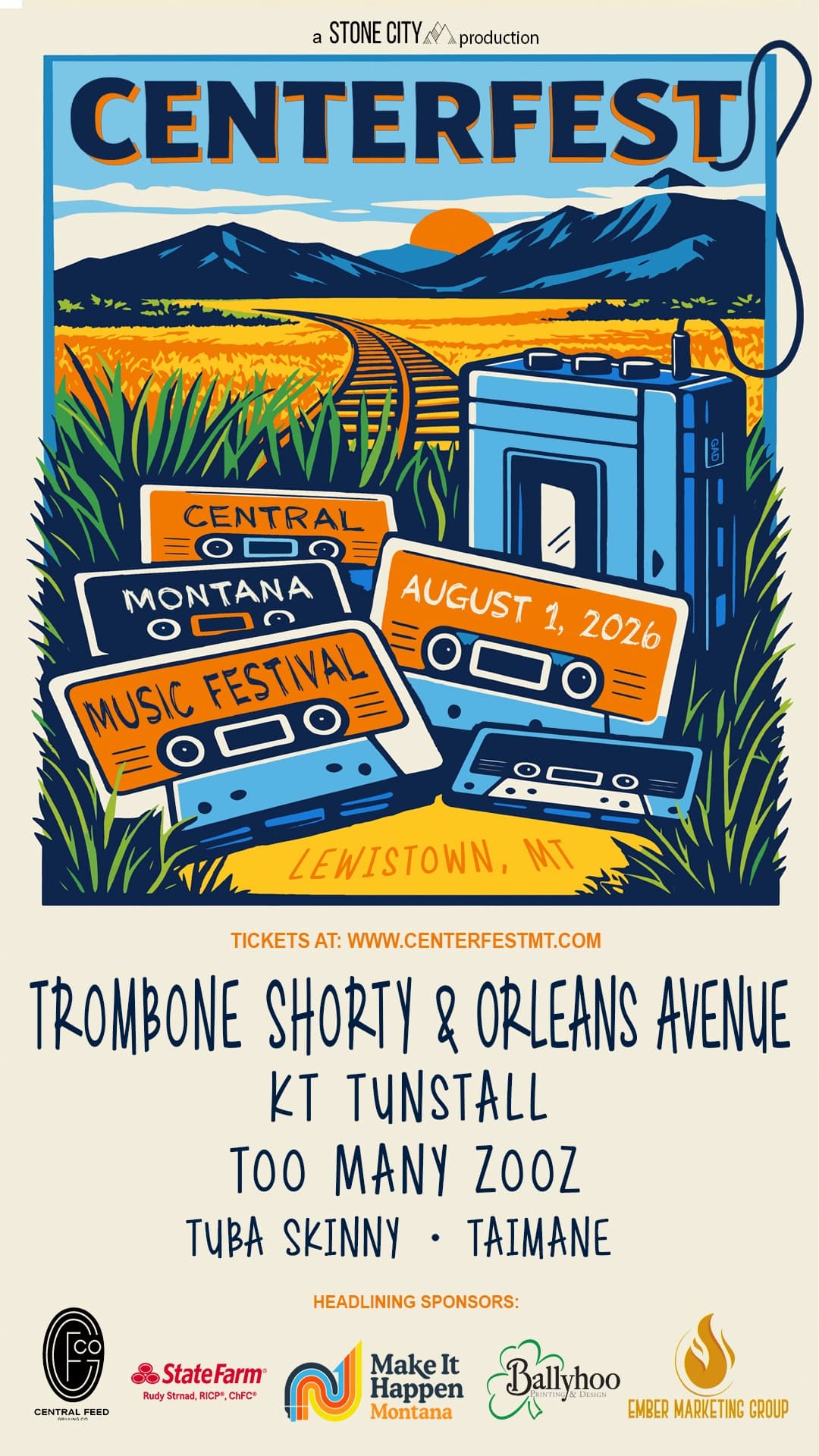 Centerfest Music Festival 2026 official poster