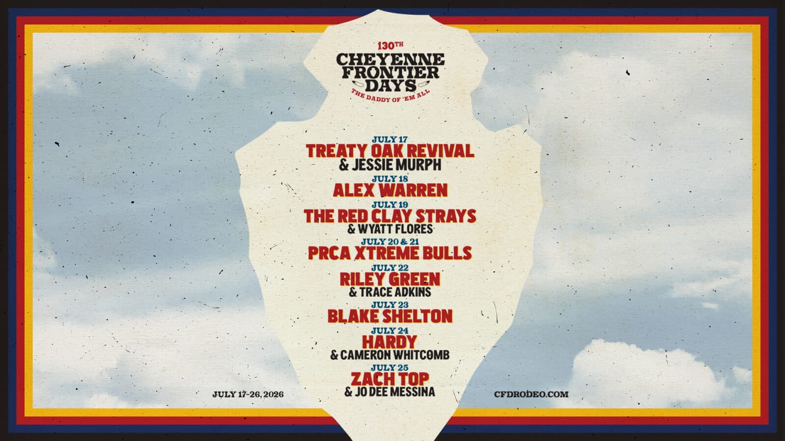Cheyenne Frontier Days 2026 official poster