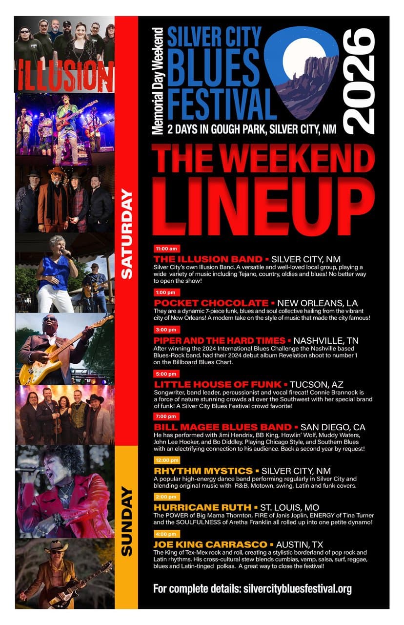 Silver City Blues Festival 2026 official poster