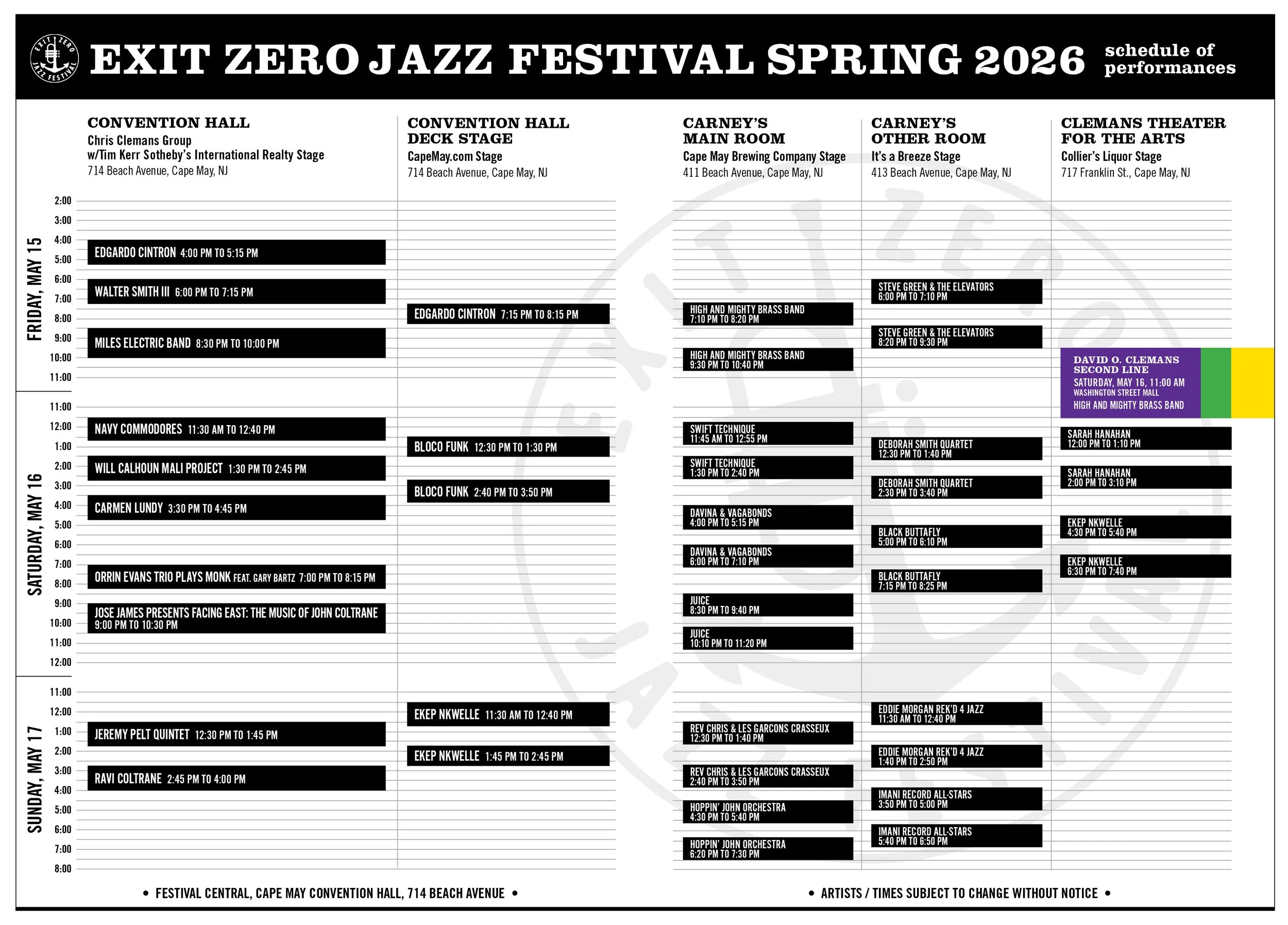 Exit Zero Jazz Festival 2026 official poster