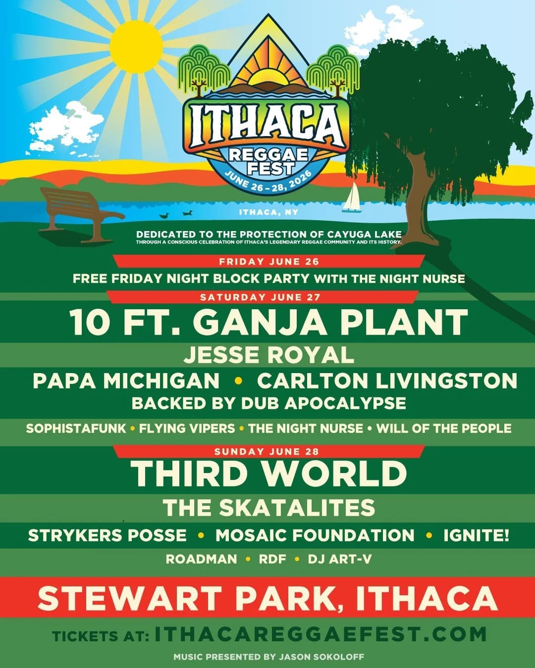 Ithaca Reggae Fest 2026 official poster