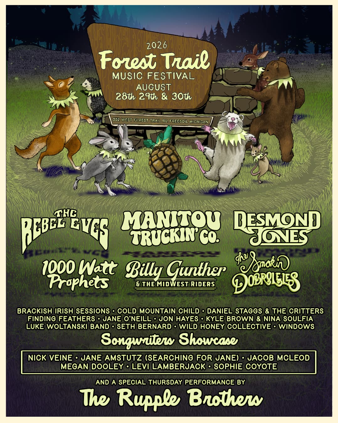 Forest Trail Music Festival 2026 official poster