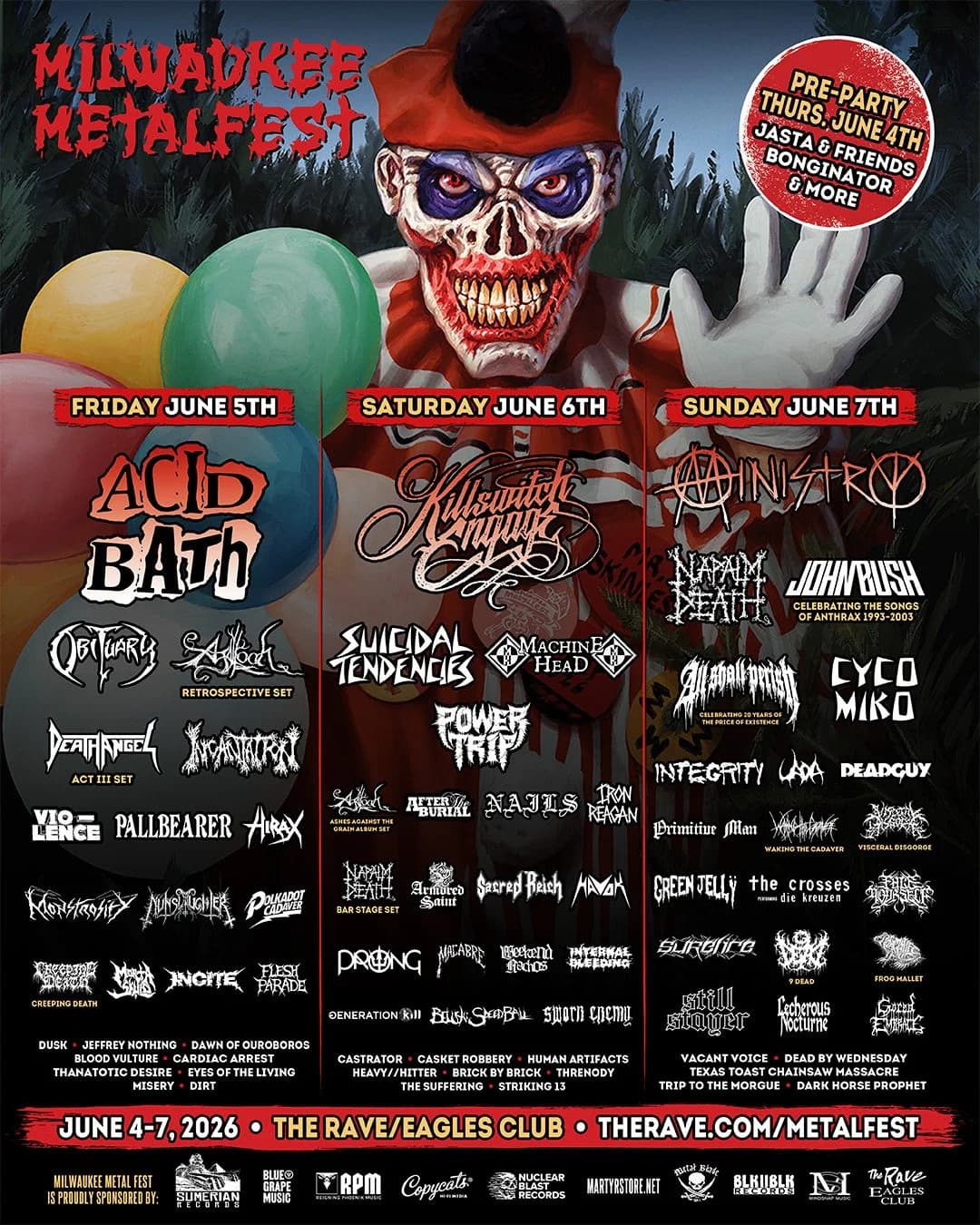 Milwaukee Metal Fest 2026 official poster