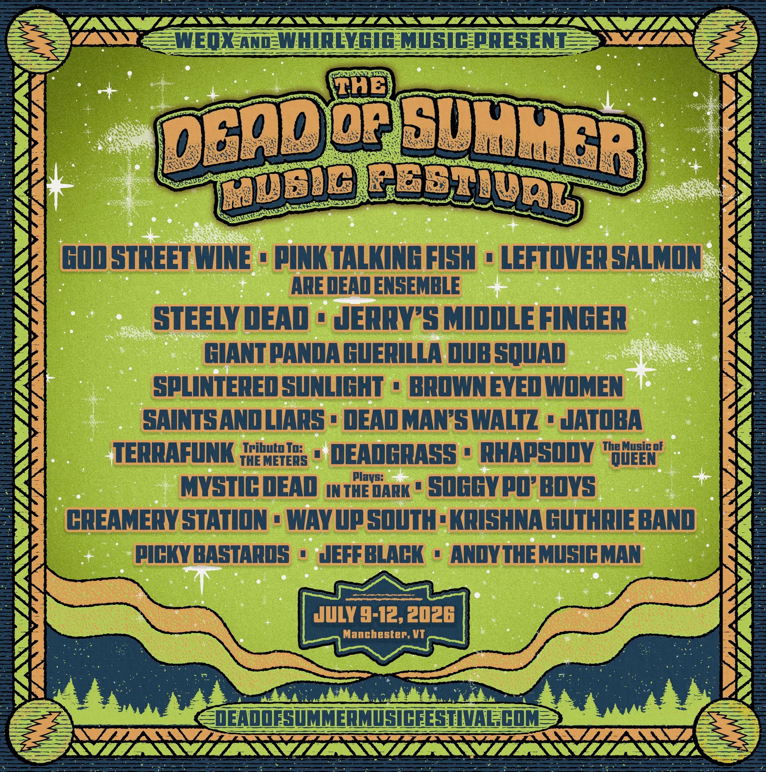 The Dead of Summer Music Festival 2026 official poster