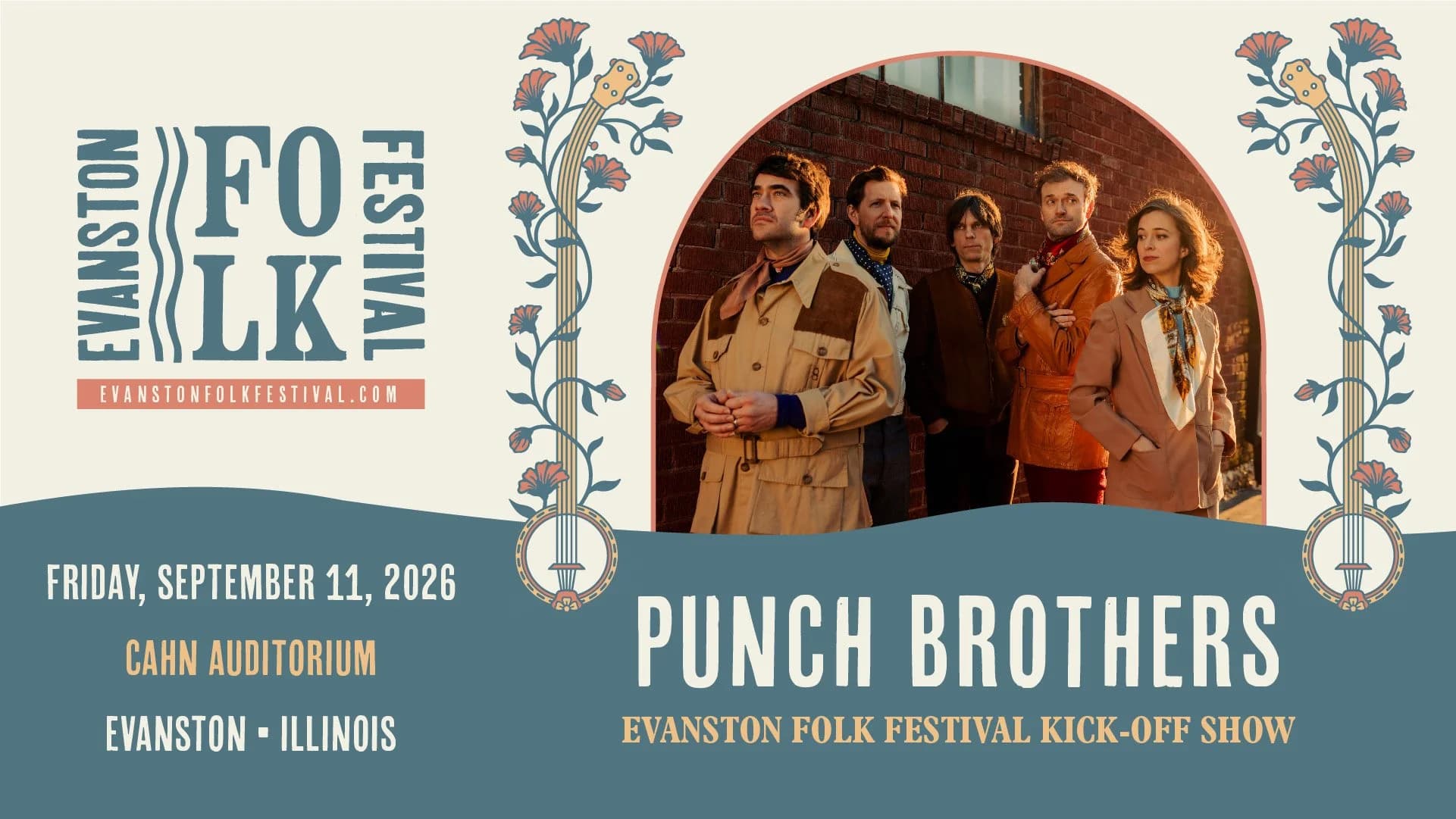 Evanston Folk Festival 2026 official poster