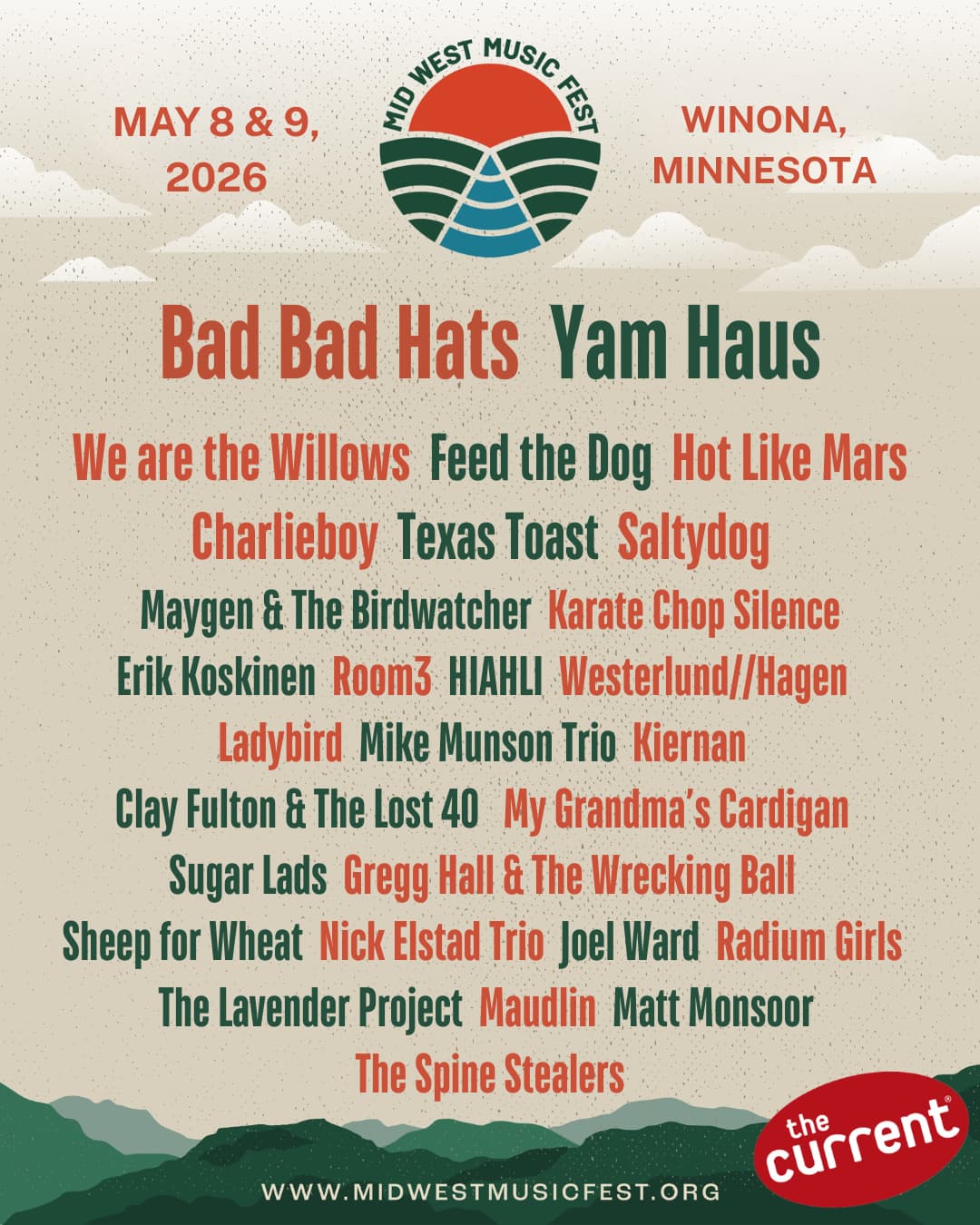 Mid West Music Fest 2026 official poster