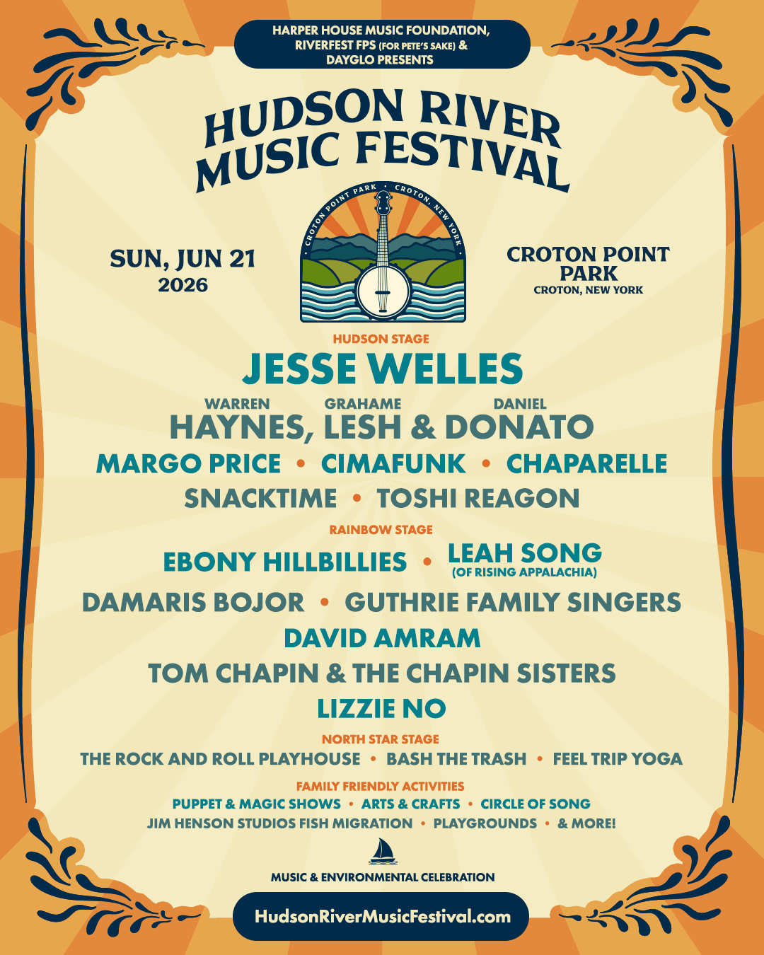 Hudson River Music Festival 2026 official poster