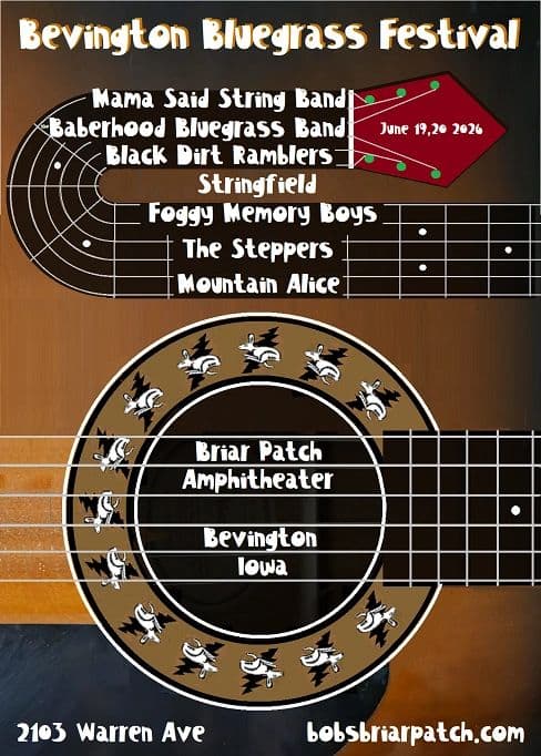 Bevington Bluegrass Festival 2026 official poster