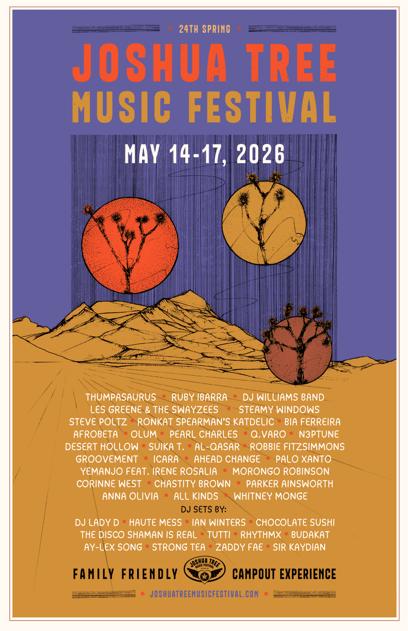 Joshua Tree Music Festival 2026 official poster