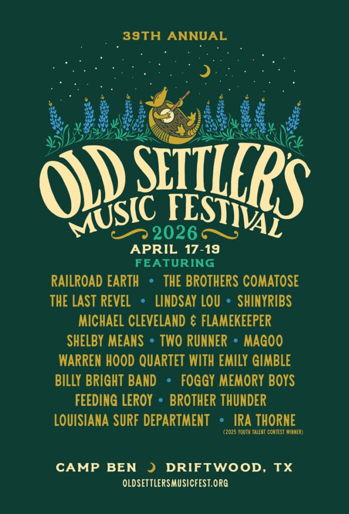 Old Settler's Music Festival 2026 official poster