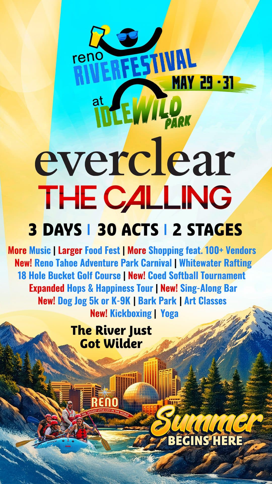 Reno River Festival 2026 official poster