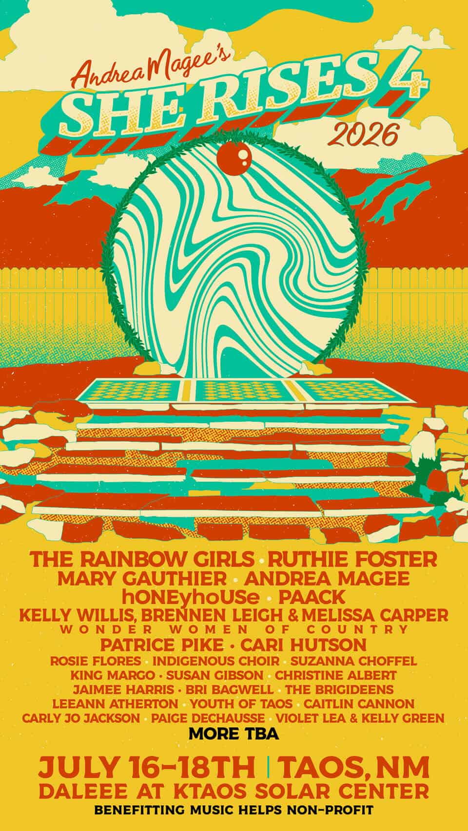 She Rises Music Festival 2026 official poster