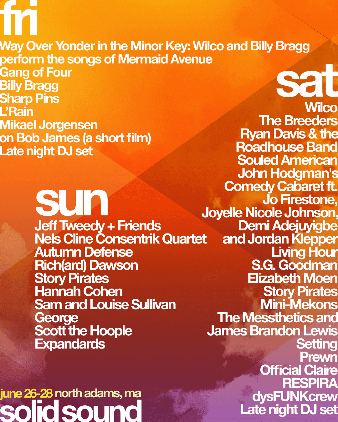 Solid Sound Festival 2026 official poster