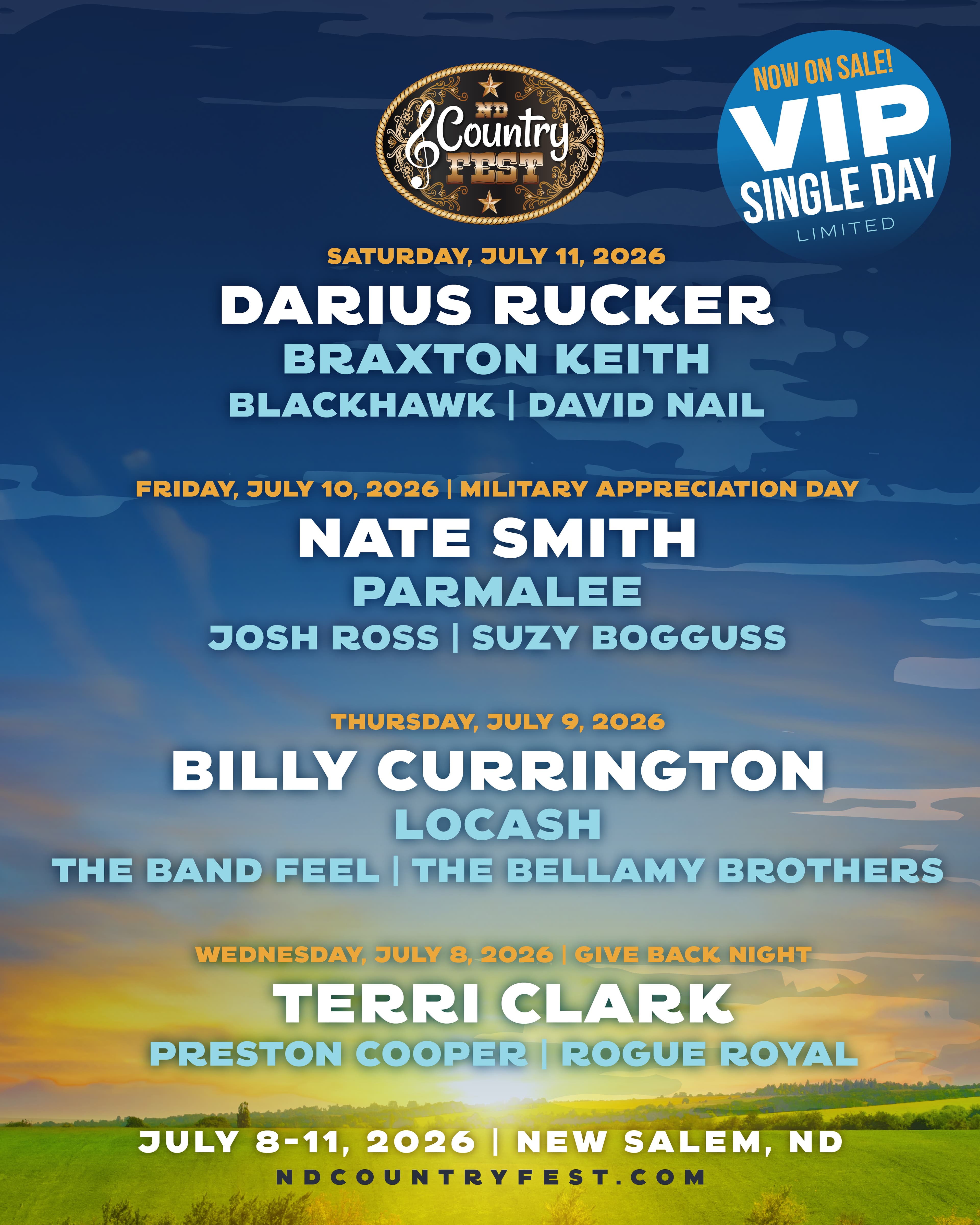 ND Country Fest 2026 official poster