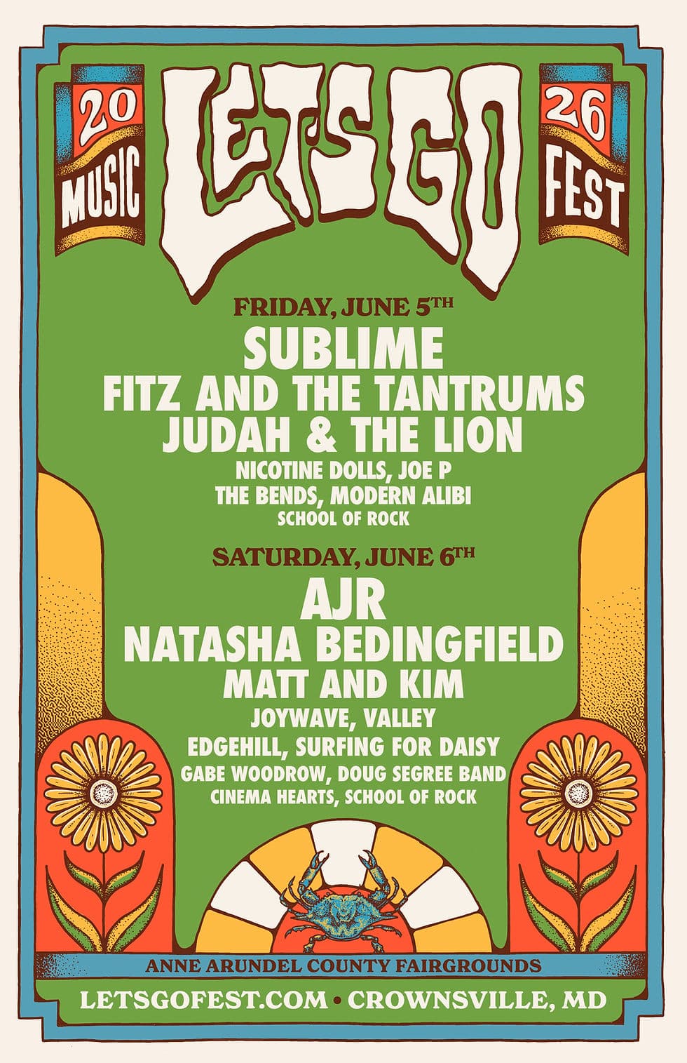 Let's Go Music Festival 2026 official poster