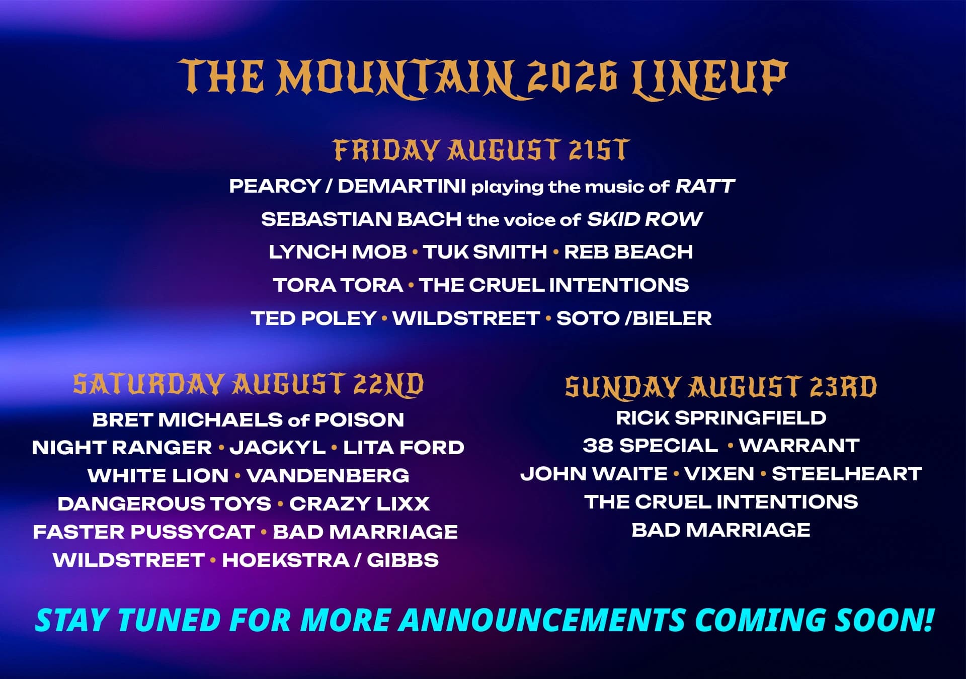 The Mountain Music Festival 2026 official poster