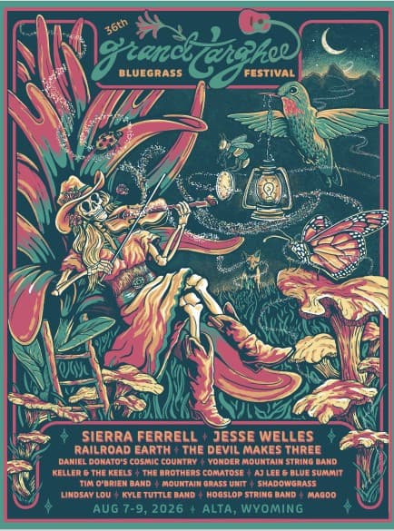 Grand Targhee Bluegrass Festival 2026 official poster