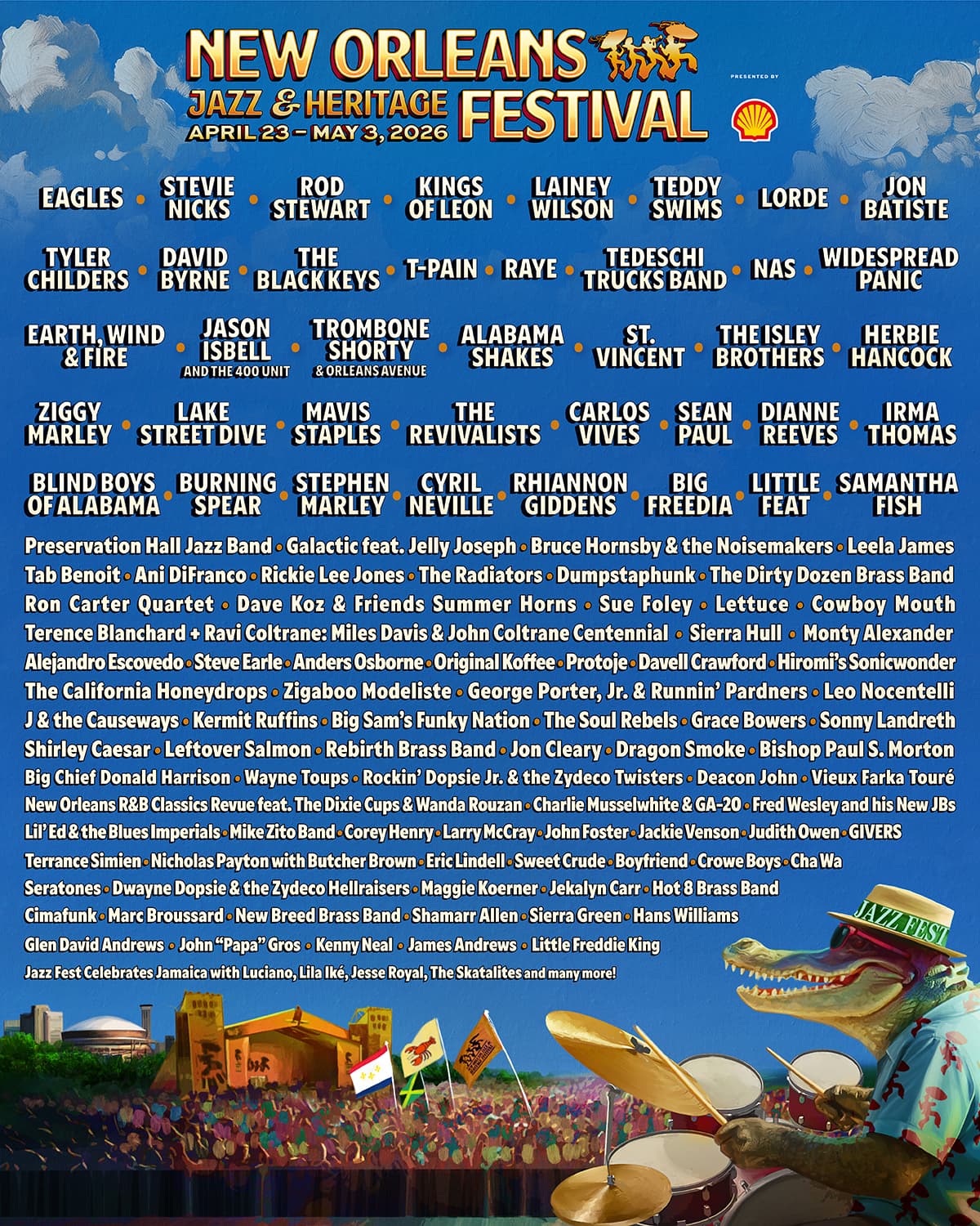 New Orleans Jazz & Heritage Festival 2026 official poster