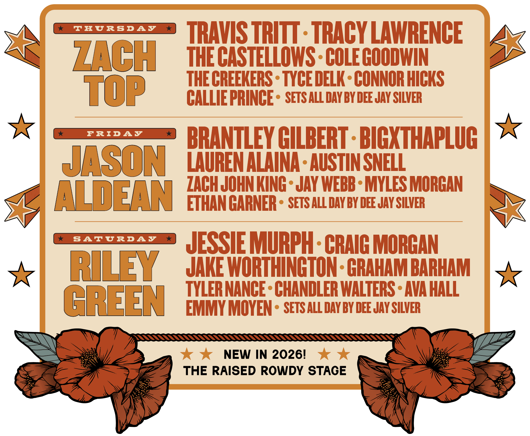 Rock The South 2026 official poster